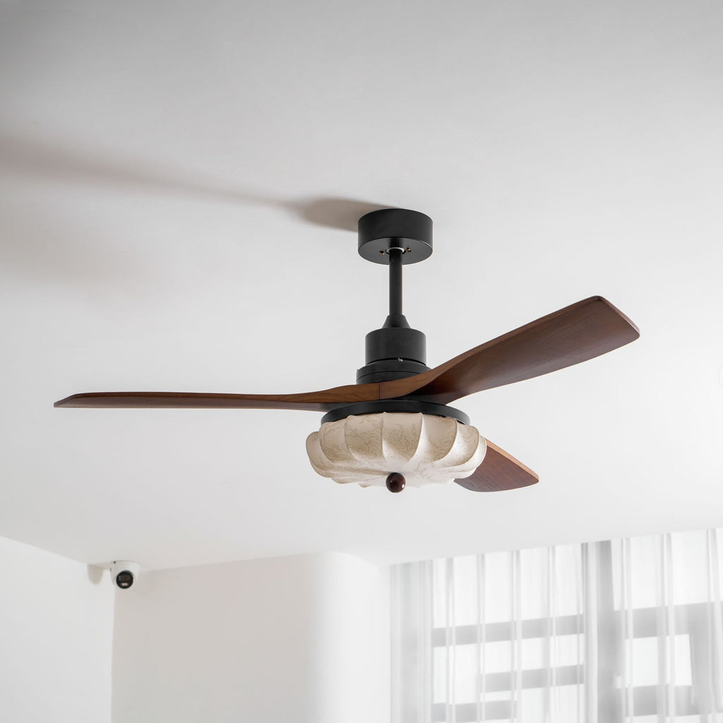 lotus-bloom-ceiling-fan-light-anzaz-Walnut Wood & Black & White-15
