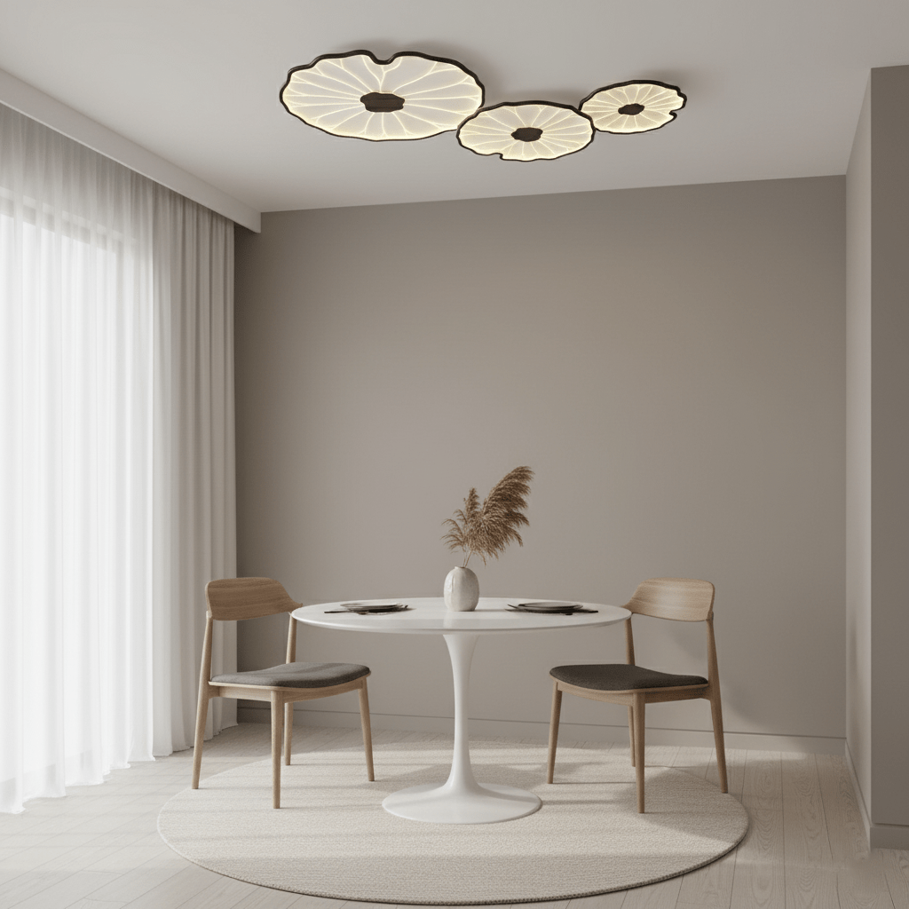 lotus-leaf-acrylic-ceiling-lamp-anzaz-Hydrographic Walnut Wood Grain Finish-8