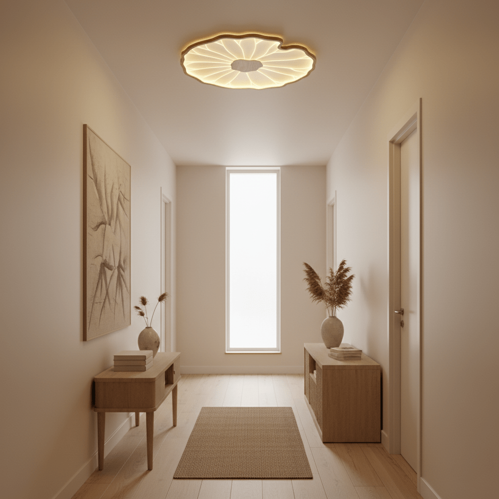 lotus-leaf-acrylic-ceiling-lamp-anzaz-Hydrographic Nature Wood Grain Finish-5