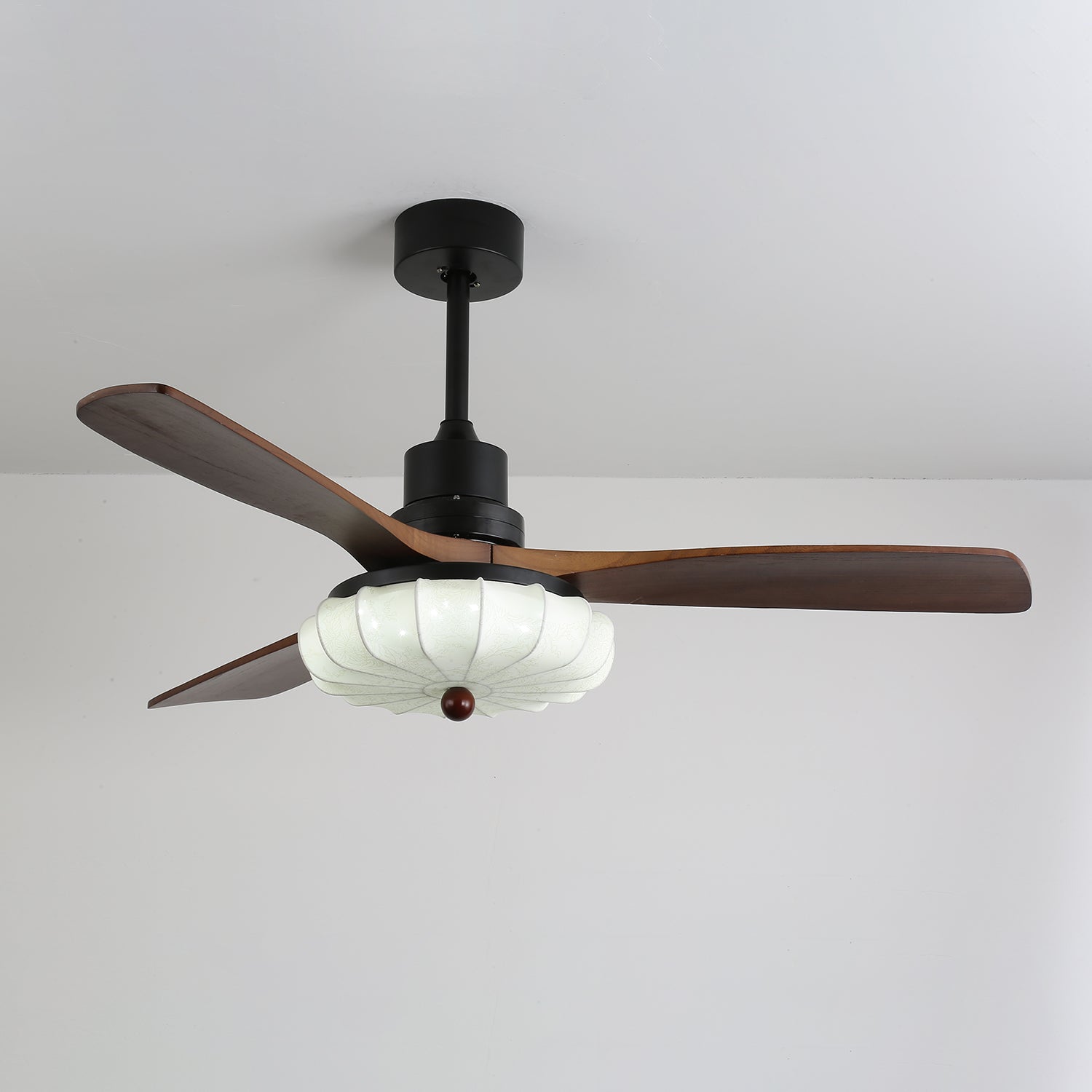 lotus-bloom-ceiling-fan-light-anzaz-Walnut Wood & Black & White-16