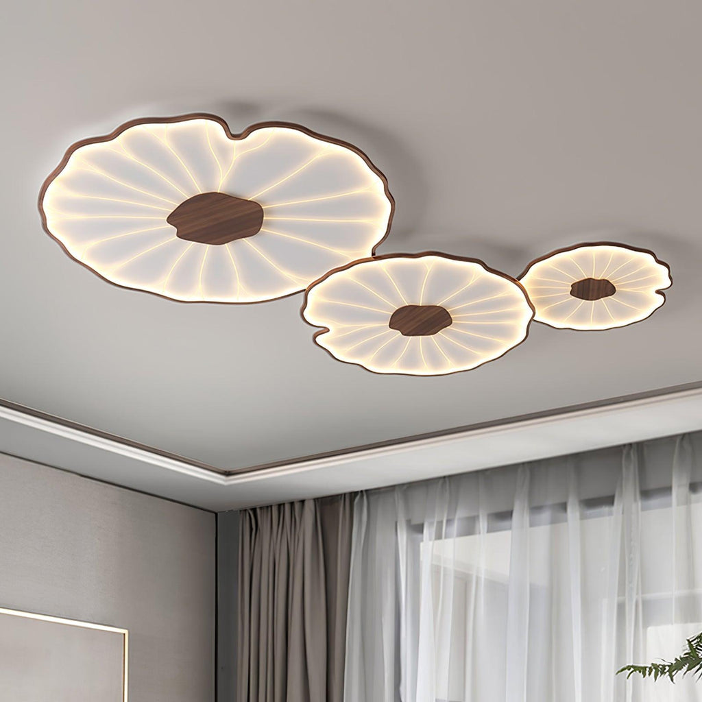 lotus-leaf-acrylic-ceiling-lamp-anzaz-Hydrographic Walnut Wood Grain Finish-12