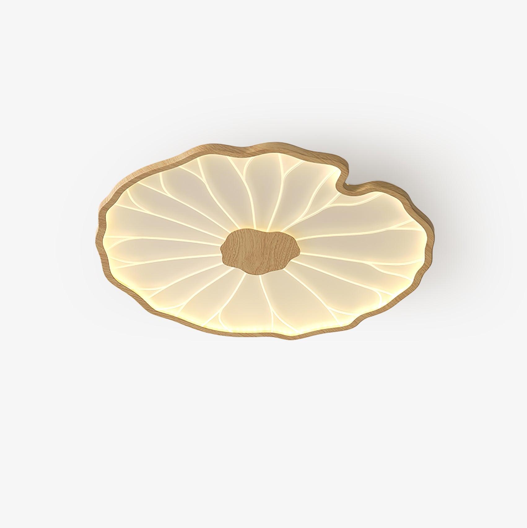 lotus-leaf-acrylic-ceiling-lamp-anzaz-Hydrographic Nature Wood Grain Finish-1