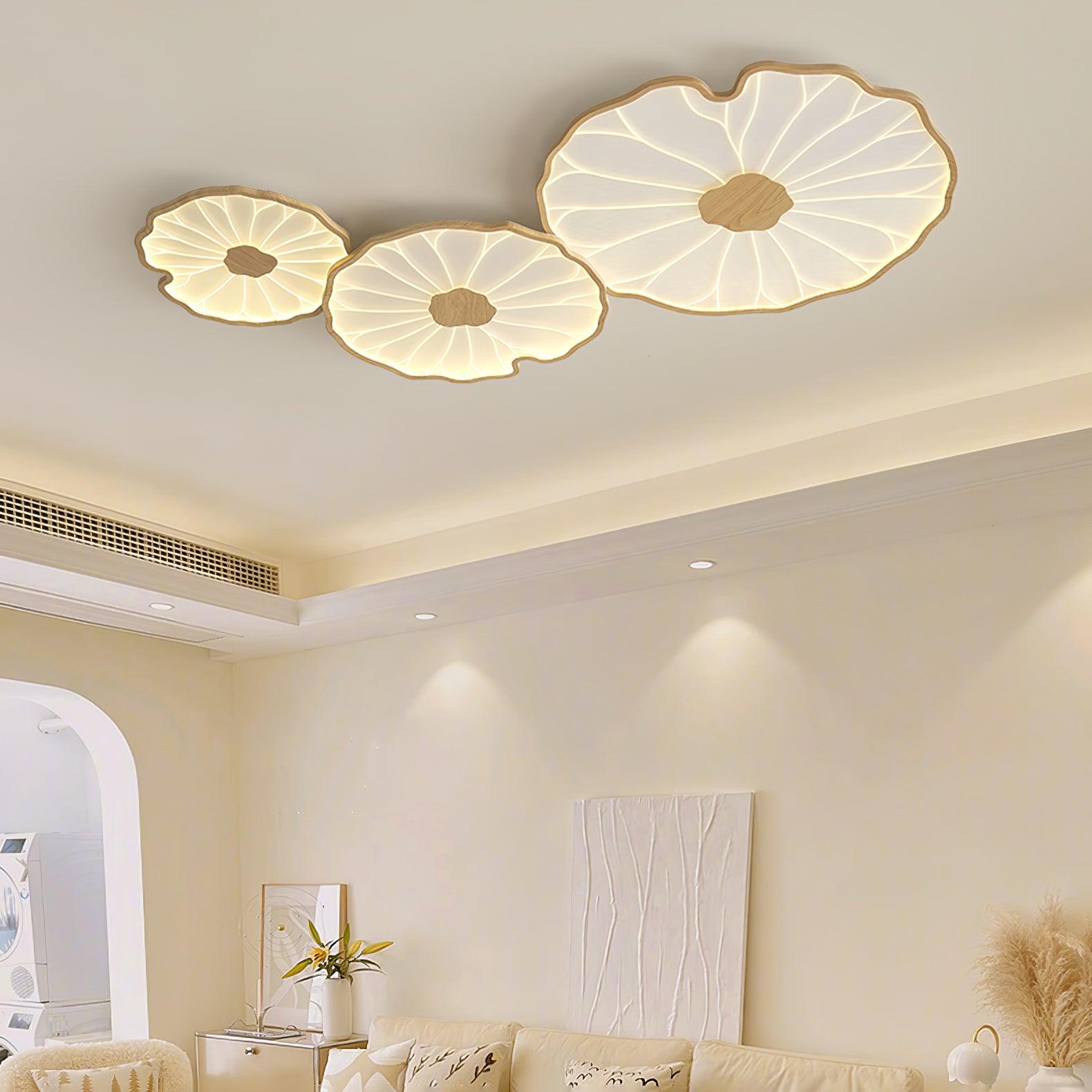 lotus-leaf-acrylic-ceiling-lamp-anzaz-Hydrographic Nature Wood Grain Finish-2