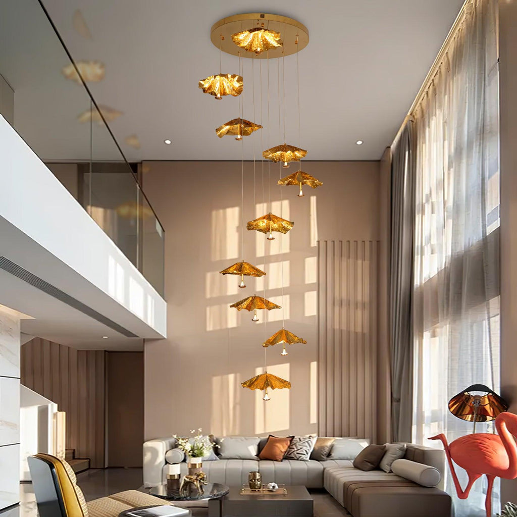 lotus-leaf-chandelier-anzaz-Brass-5