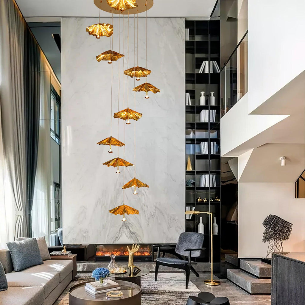 lotus-leaf-chandelier-anzaz-Brass-4