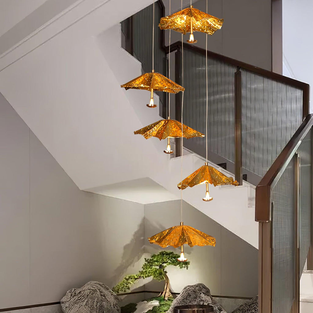 lotus-leaf-chandelier-anzaz-Brass-2