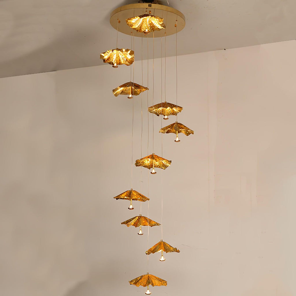 lotus-leaf-chandelier-anzaz-Brass-6