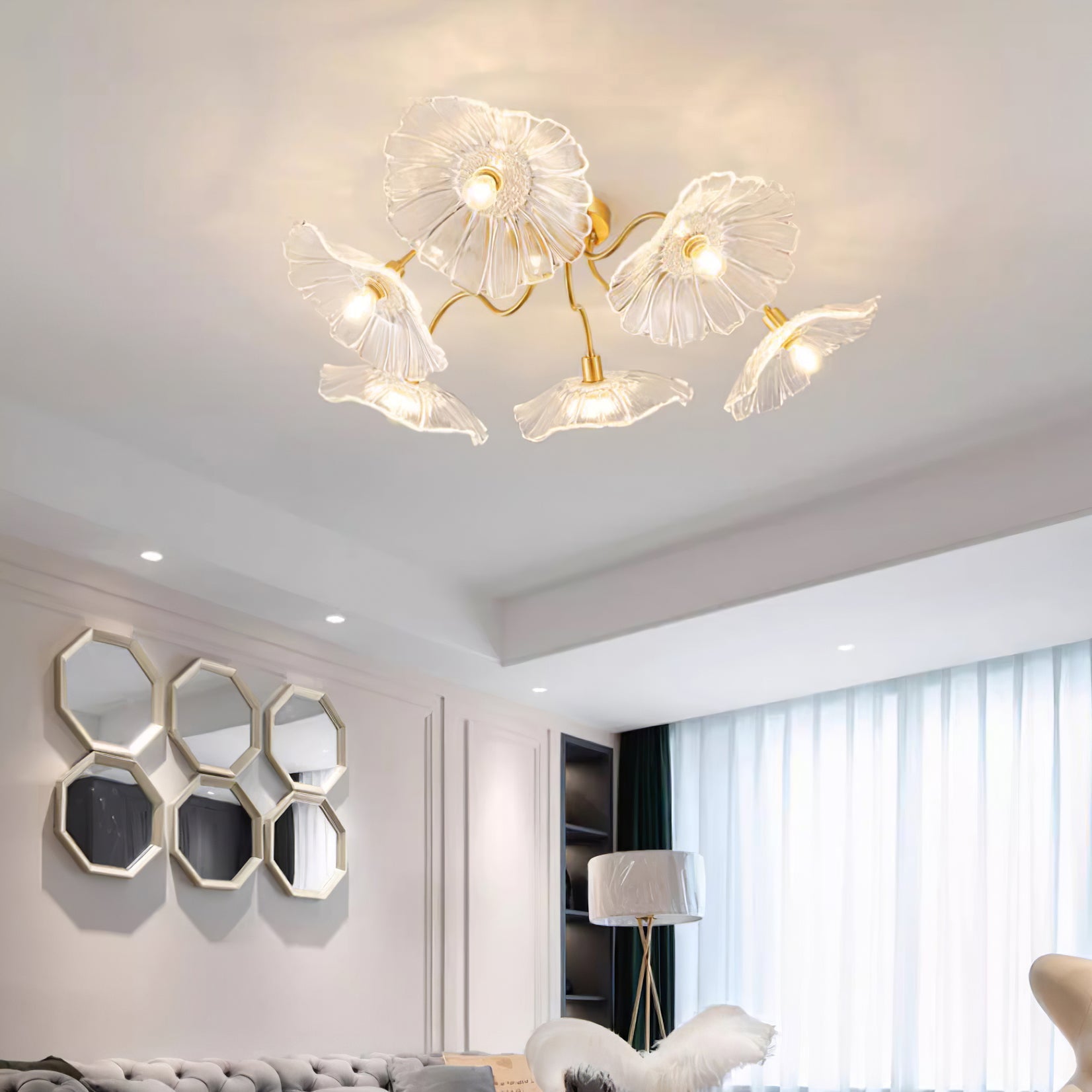 lotus-leaf-glass-ceiling-lamp-anzaz-Gold+Pink-2