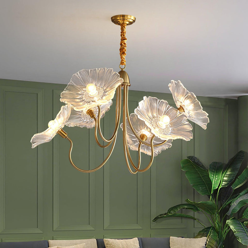 lotus-leaf-glass-chandelier-anzaz-Gold+Pink-2