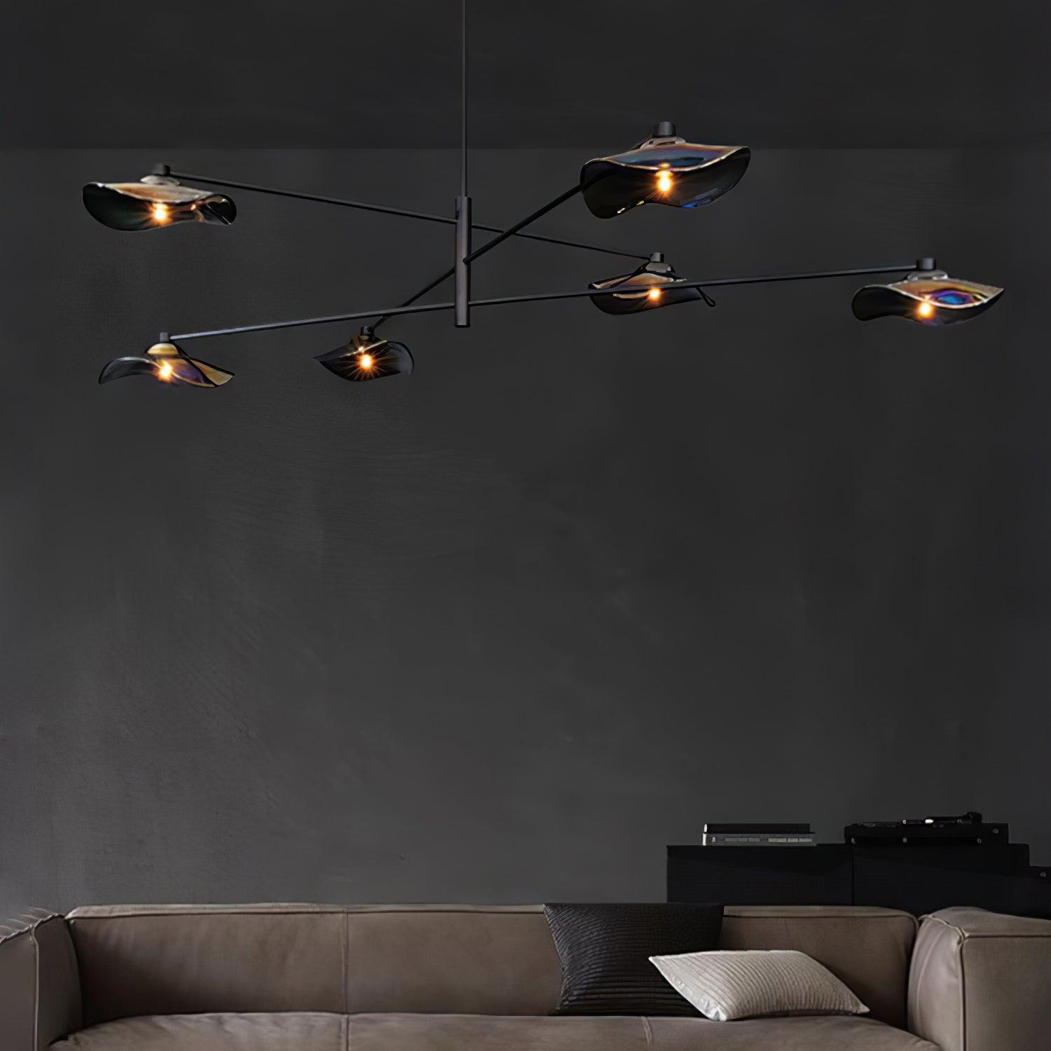 lotus-leaves-glass-chandelier-anzaz-Gold-2