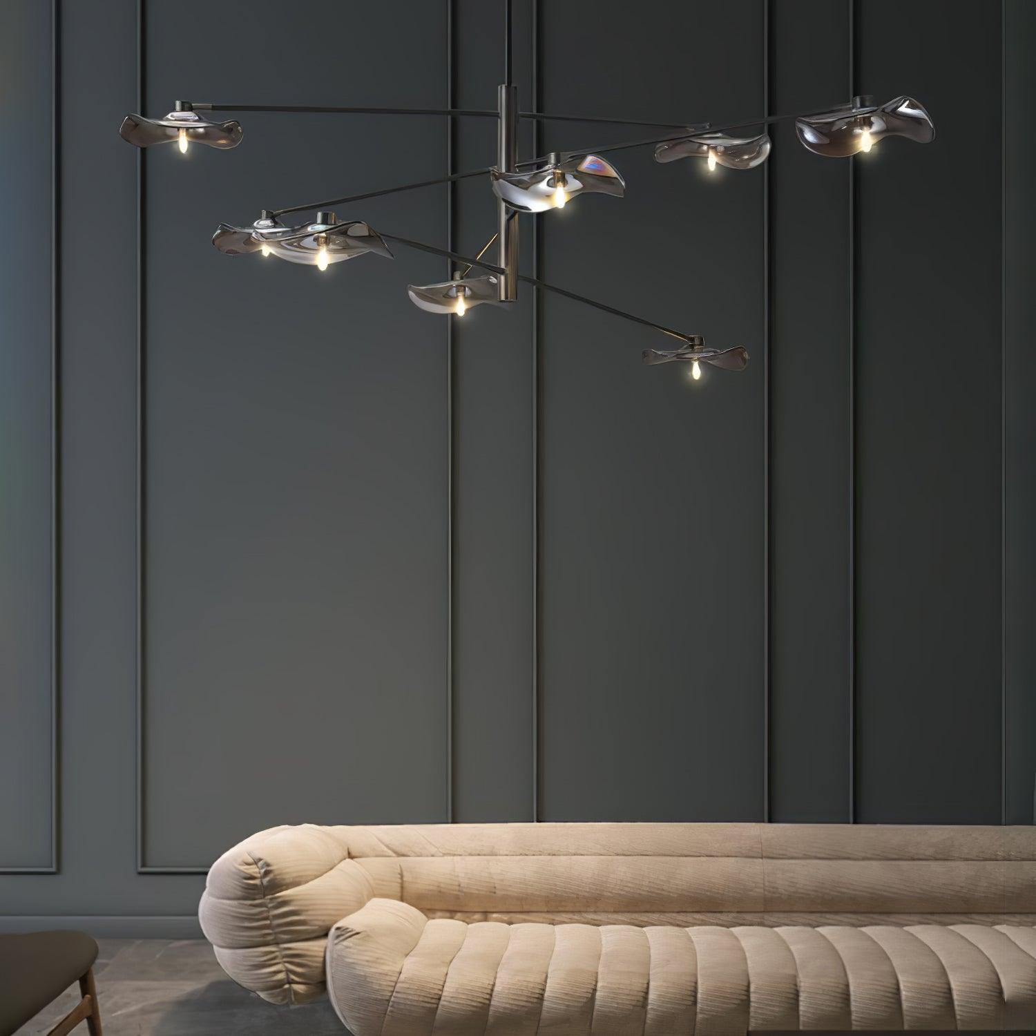 lotus-leaves-glass-chandelier-anzaz-Black-3