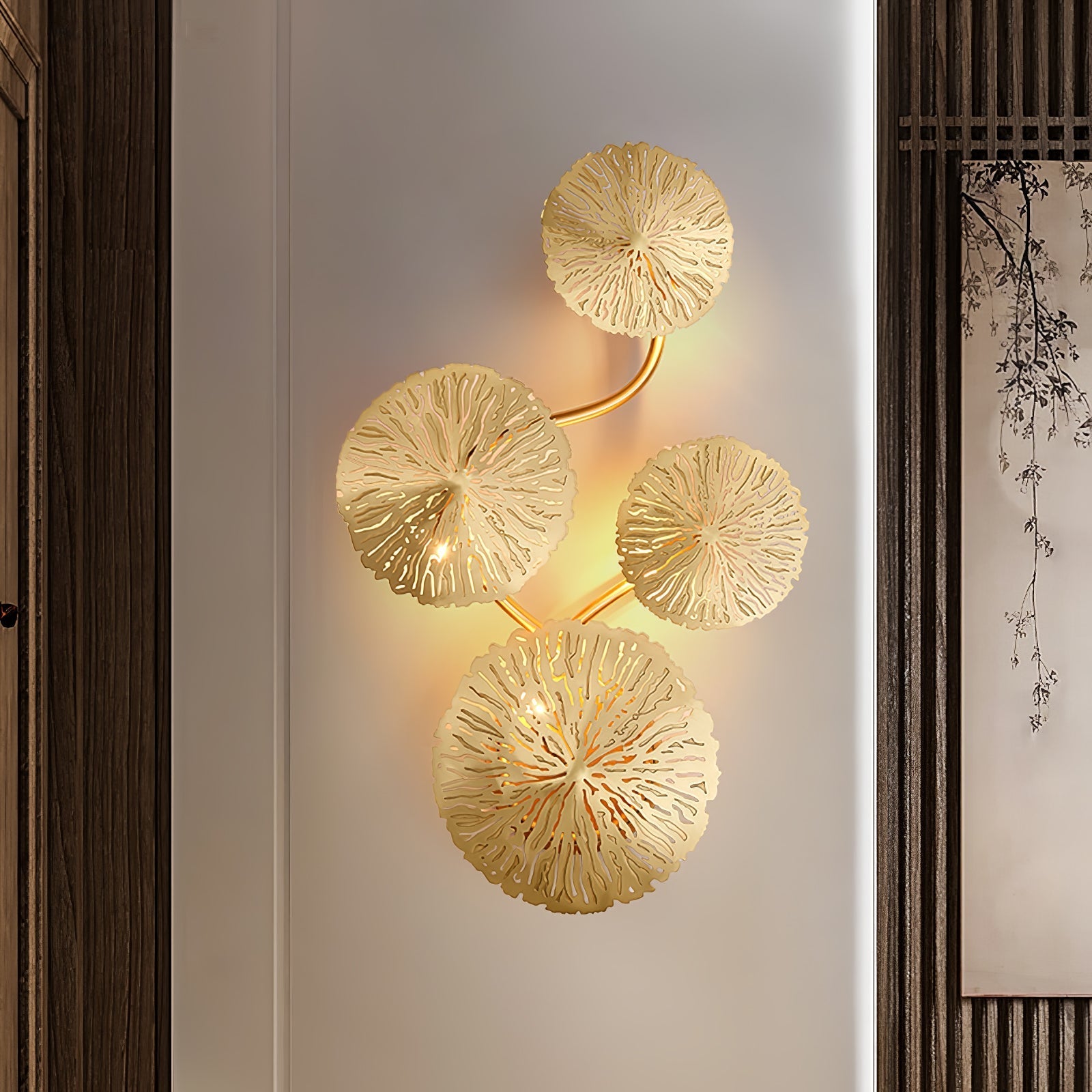 pure-copper-lotus-leaf-wall-sconce-anzaz-Stainless steel/metal-4