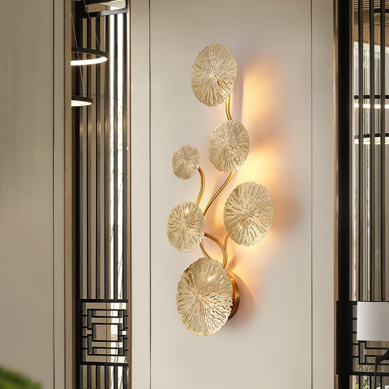 pure-copper-lotus-leaf-wall-sconce-anzaz-Stainless steel/metal-3