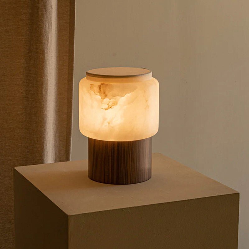 luma-core-alabaster-table-lamp-anzaz-Walnut Wood Color & White-2