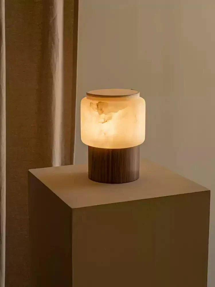 luma-core-alabaster-table-lamp-anzaz-Walnut Wood Color & White-3