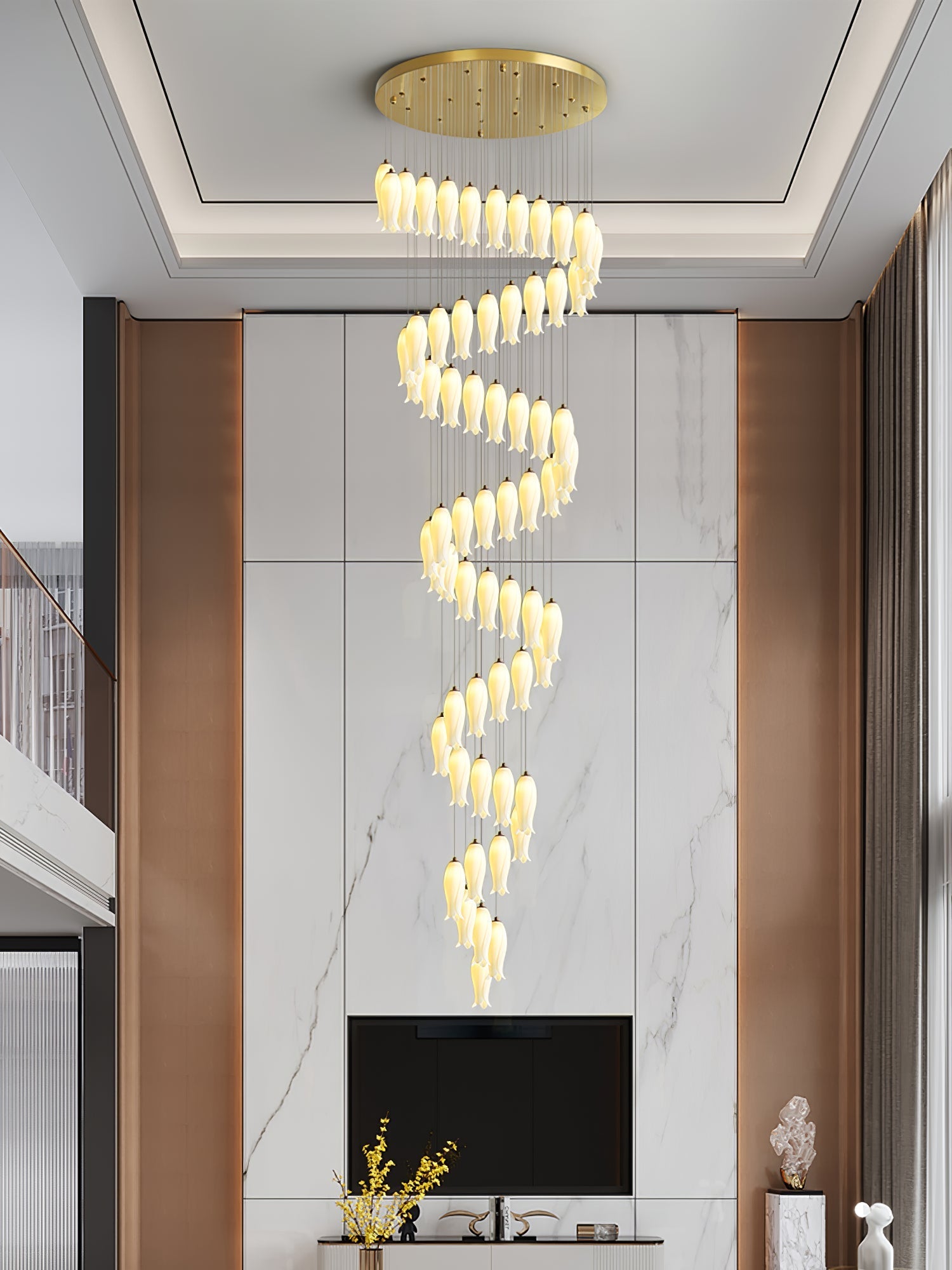 luma-flora-stairs-chandelier-anzaz-Gold & White-10