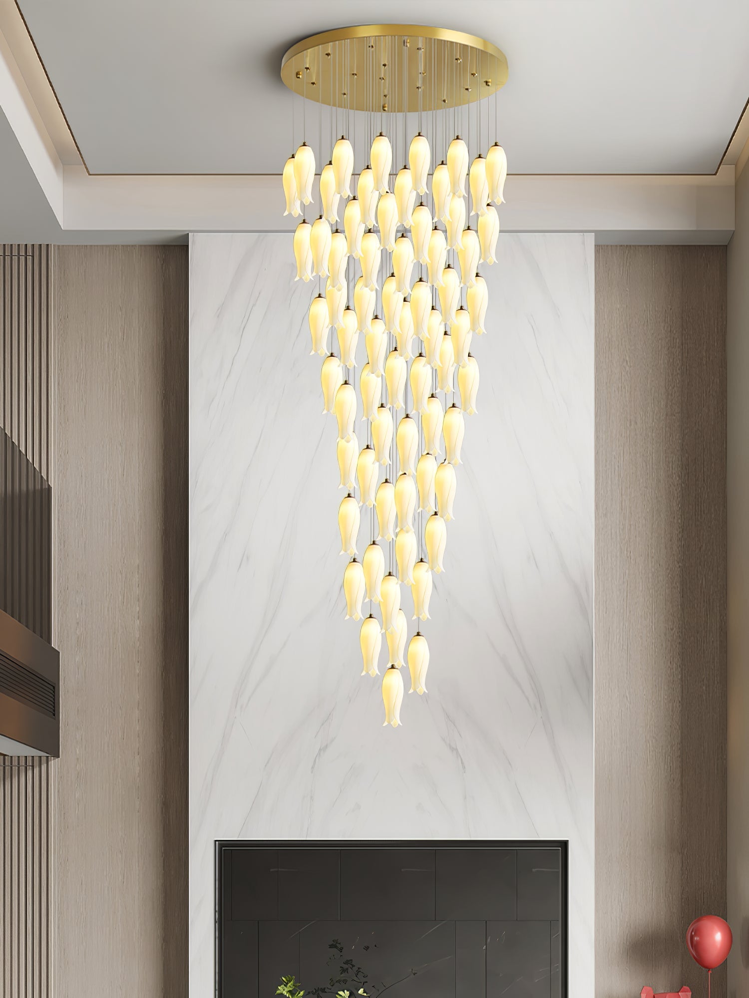 luma-flora-stairs-chandelier-anzaz-Gold & White-11