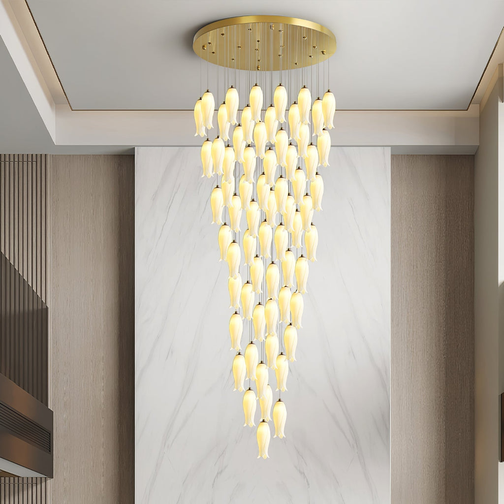 luma-flora-stairs-chandelier-anzaz-Gold & White-5