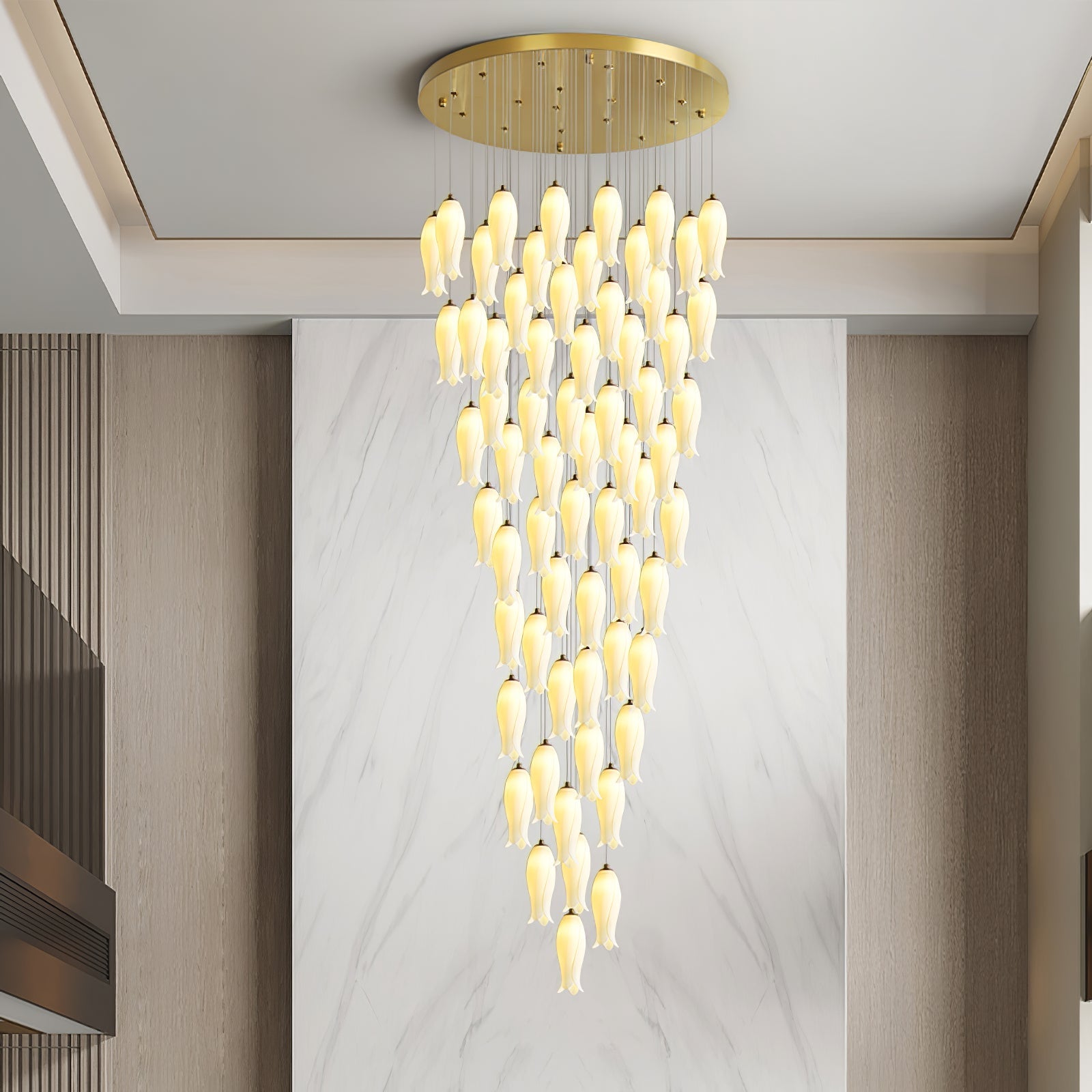 luma-flora-stairs-chandelier-anzaz-Gold & White-5