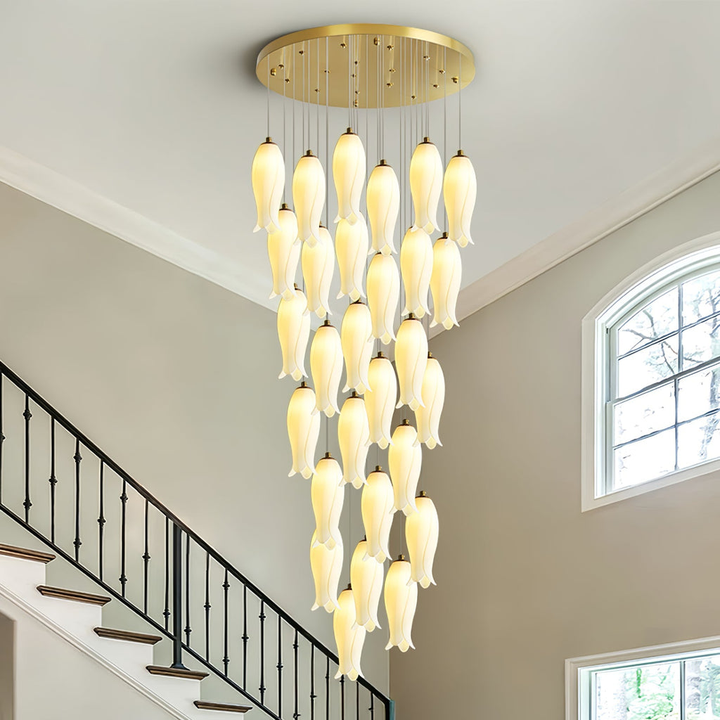 luma-flora-stairs-chandelier-anzaz-Gold & White-3