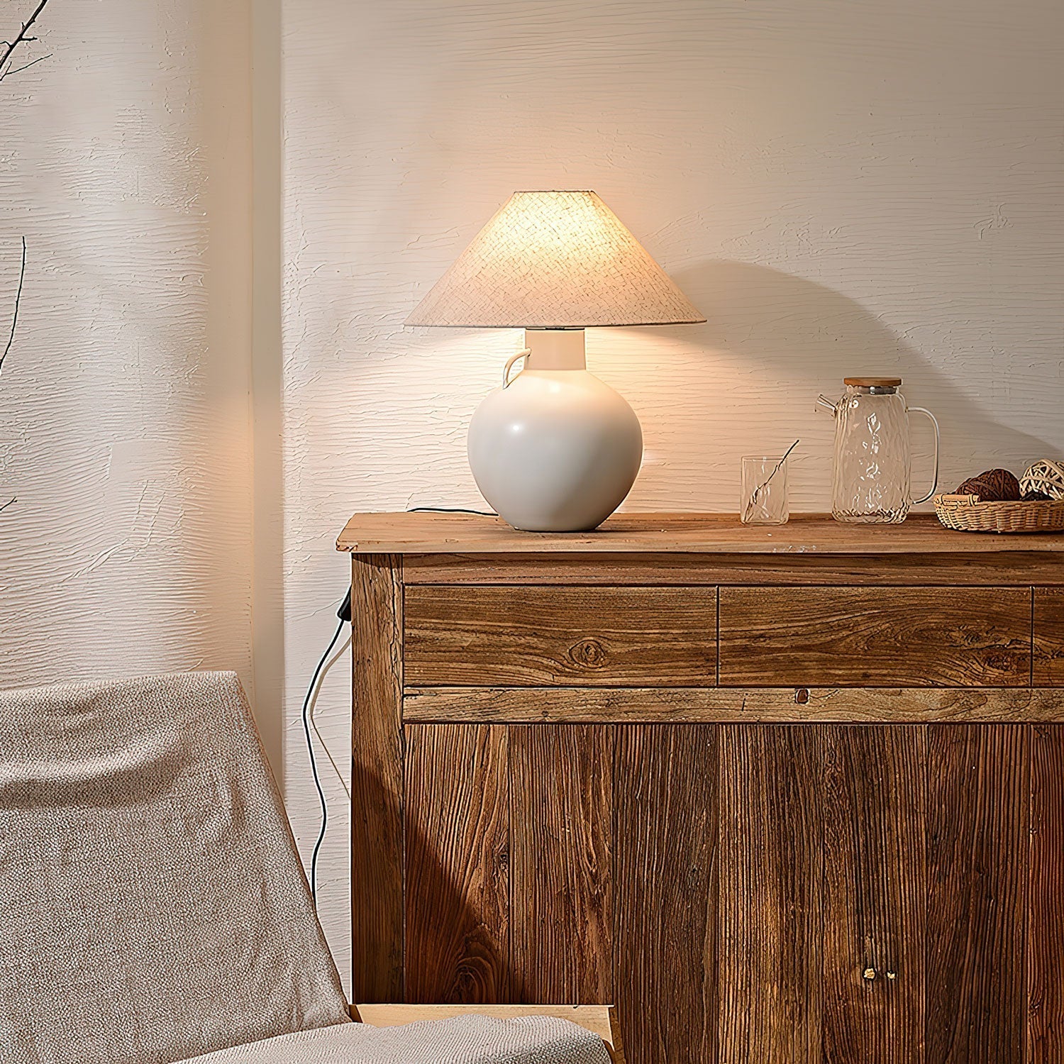 luna-jug-table-lamp-anzaz-White & Beige-3