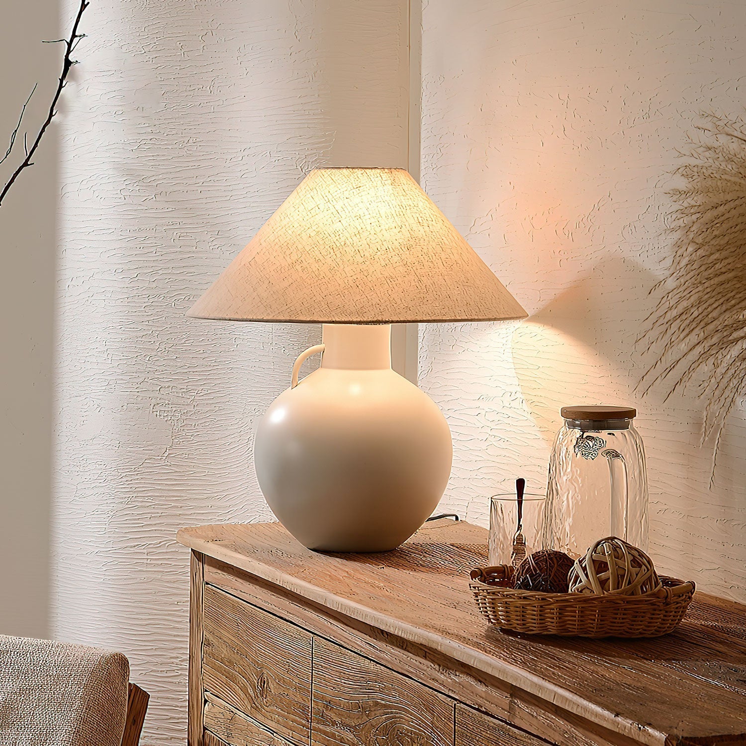 luna-jug-table-lamp-anzaz-White & Beige-2