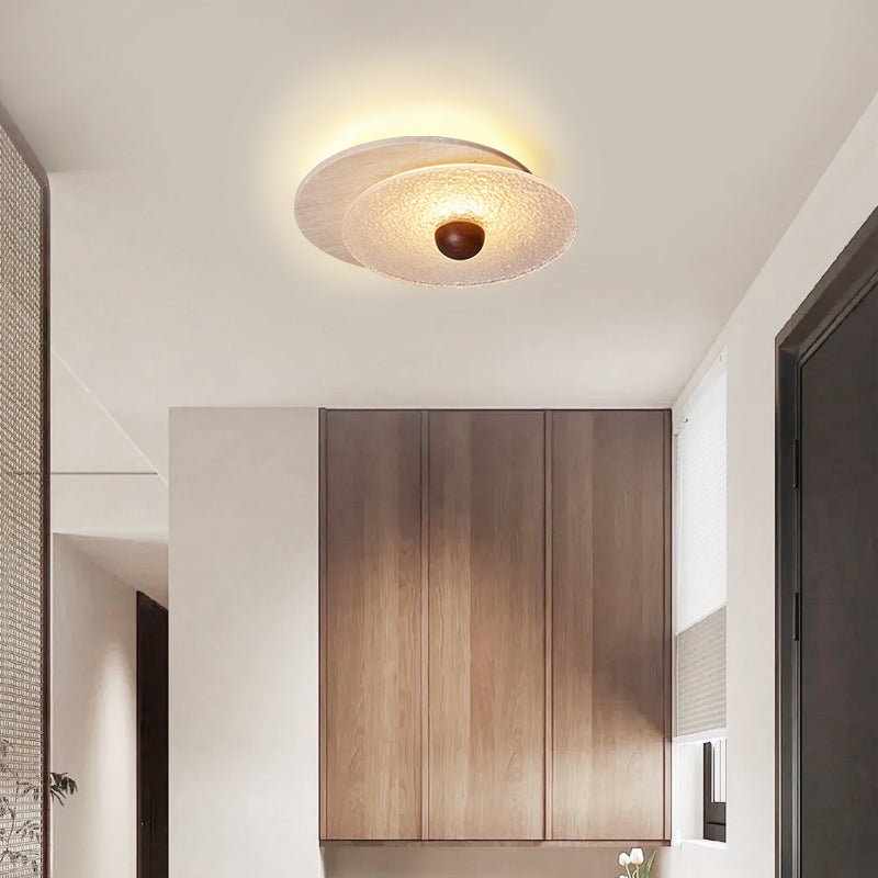 lunar-ripple-ceiling-light-anzaz-Walnut color & Yellow Travertine-2