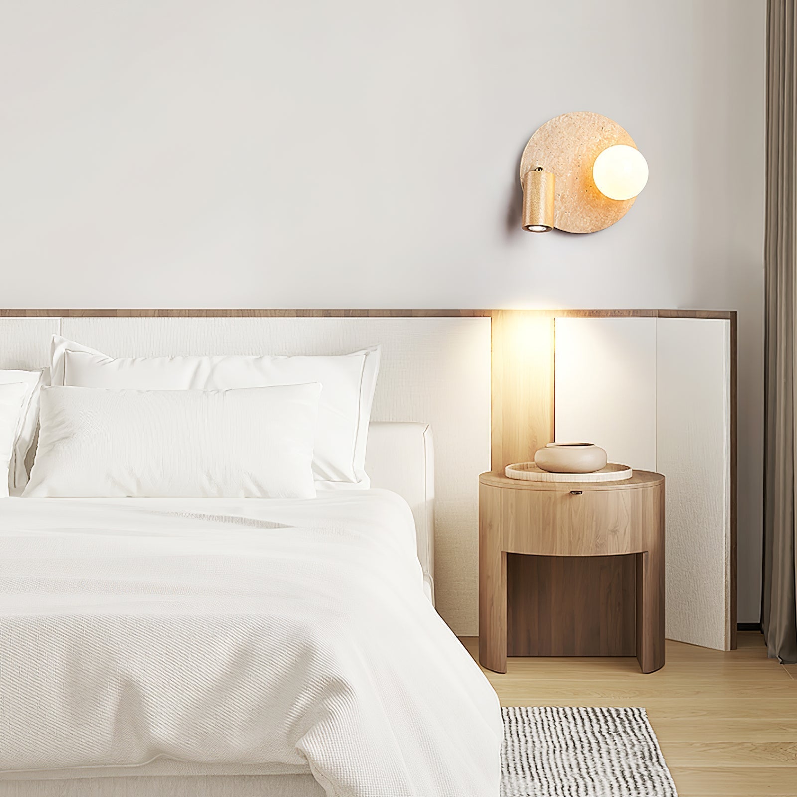 lunara-duo-wall-light-anzaz-Walnut color & Yellow Travertine-4