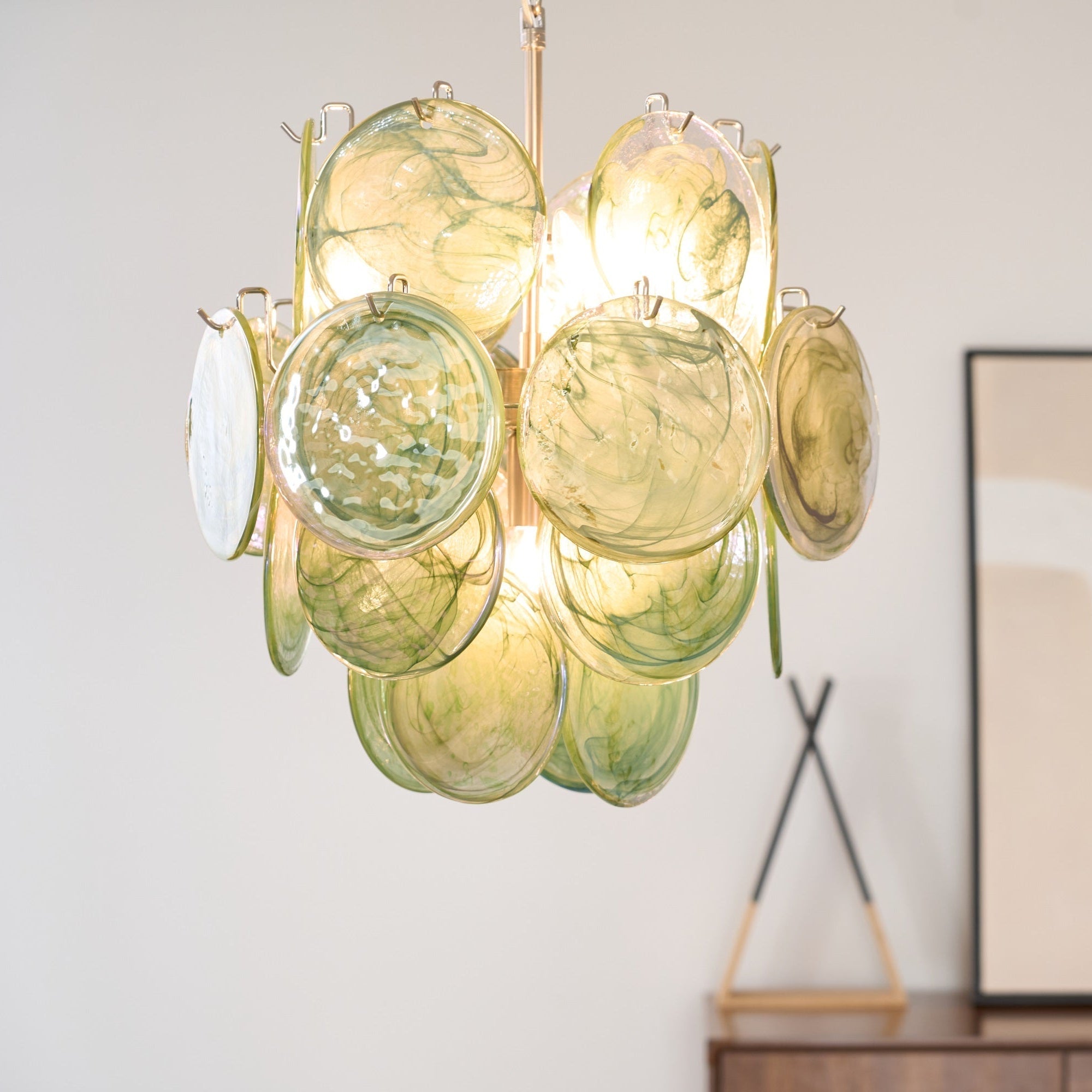 lunaria-disc-murano-chandelier-anzaz-Orange & Nickel-3