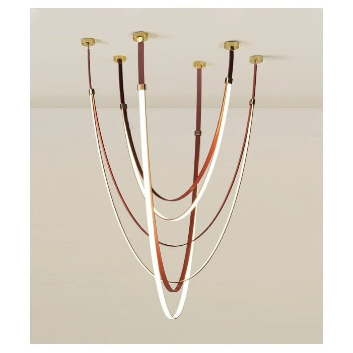 lunestra-strap-chandelier-anzaz-Brown leather & Gold-5