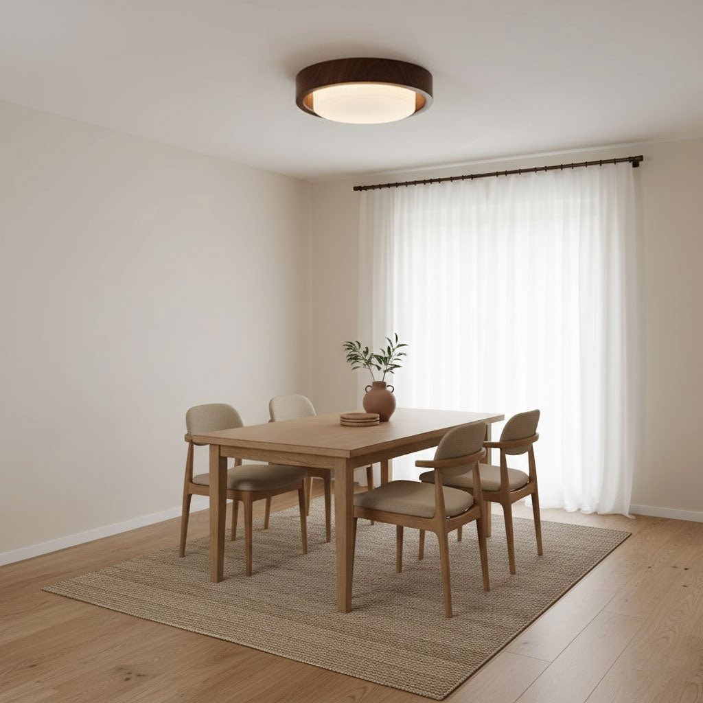 lunor-ring-ceiling-light-anzaz-White Acrylic Lampshade & Walnut Wood Grain Hydrographic Transfer-14