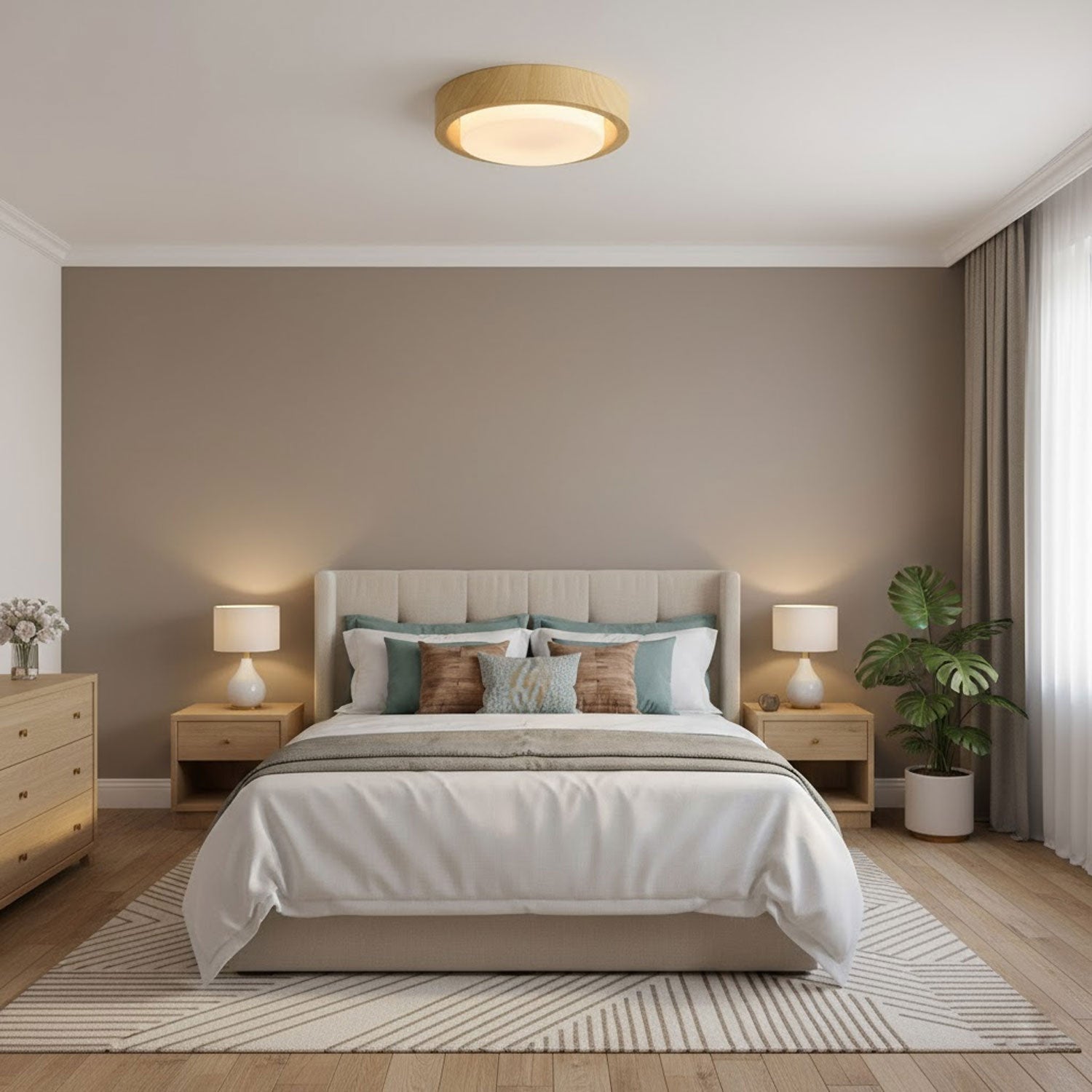 lunor-ring-ceiling-light-anzaz-White Glass Lampshade & Natural Wood Grain Hydrographic Transfer-11