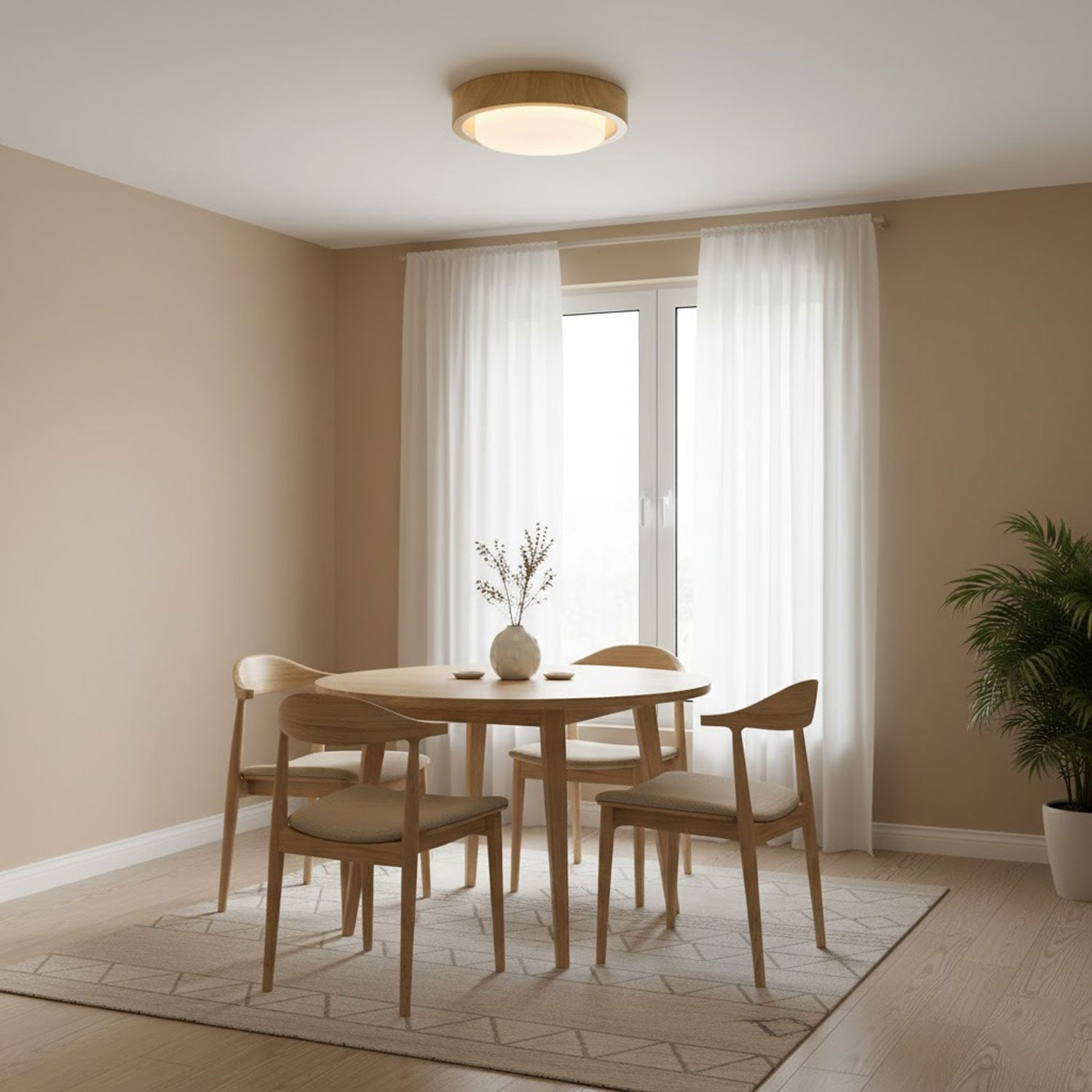 lunor-ring-ceiling-light-anzaz-White Acrylic Lampshade & Natural Wood Grain Hydrographic Transfer-7