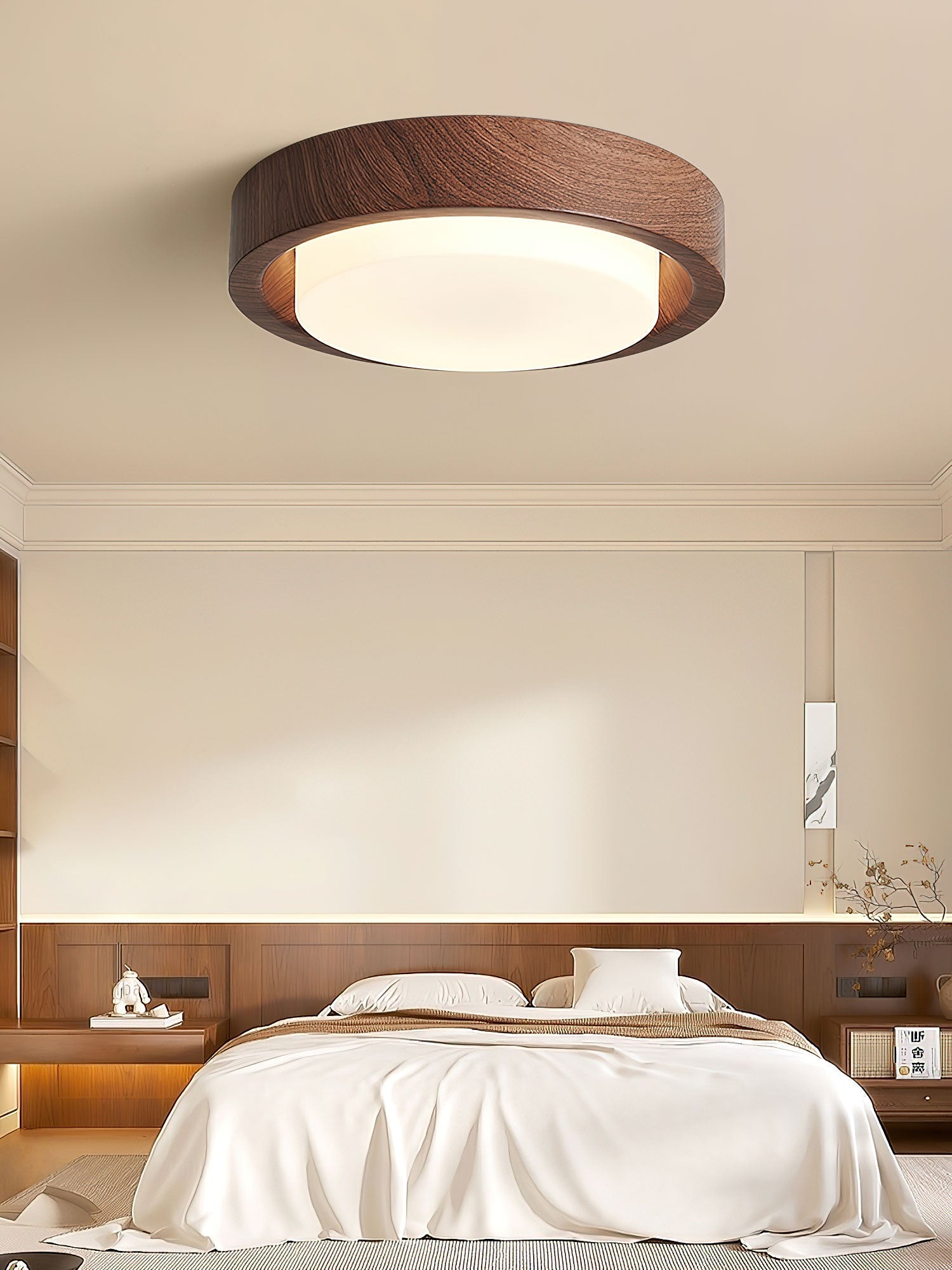lunor-ring-ceiling-light-anzaz-White Acrylic Lampshade & Natural Wood Grain Hydrographic Transfer-15