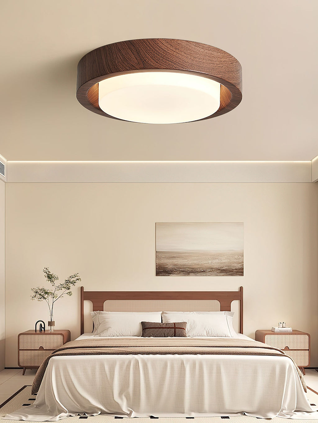 lunor-ring-ceiling-light-anzaz-White Acrylic Lampshade & Natural Wood Grain Hydrographic Transfer-16