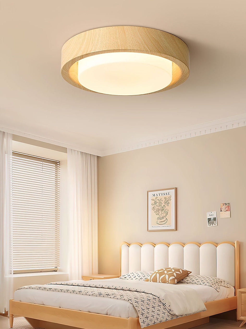 lunor-ring-ceiling-light-anzaz-White Glass Lampshade & Walnut Wood Grain Hydrographic Transfer-17
