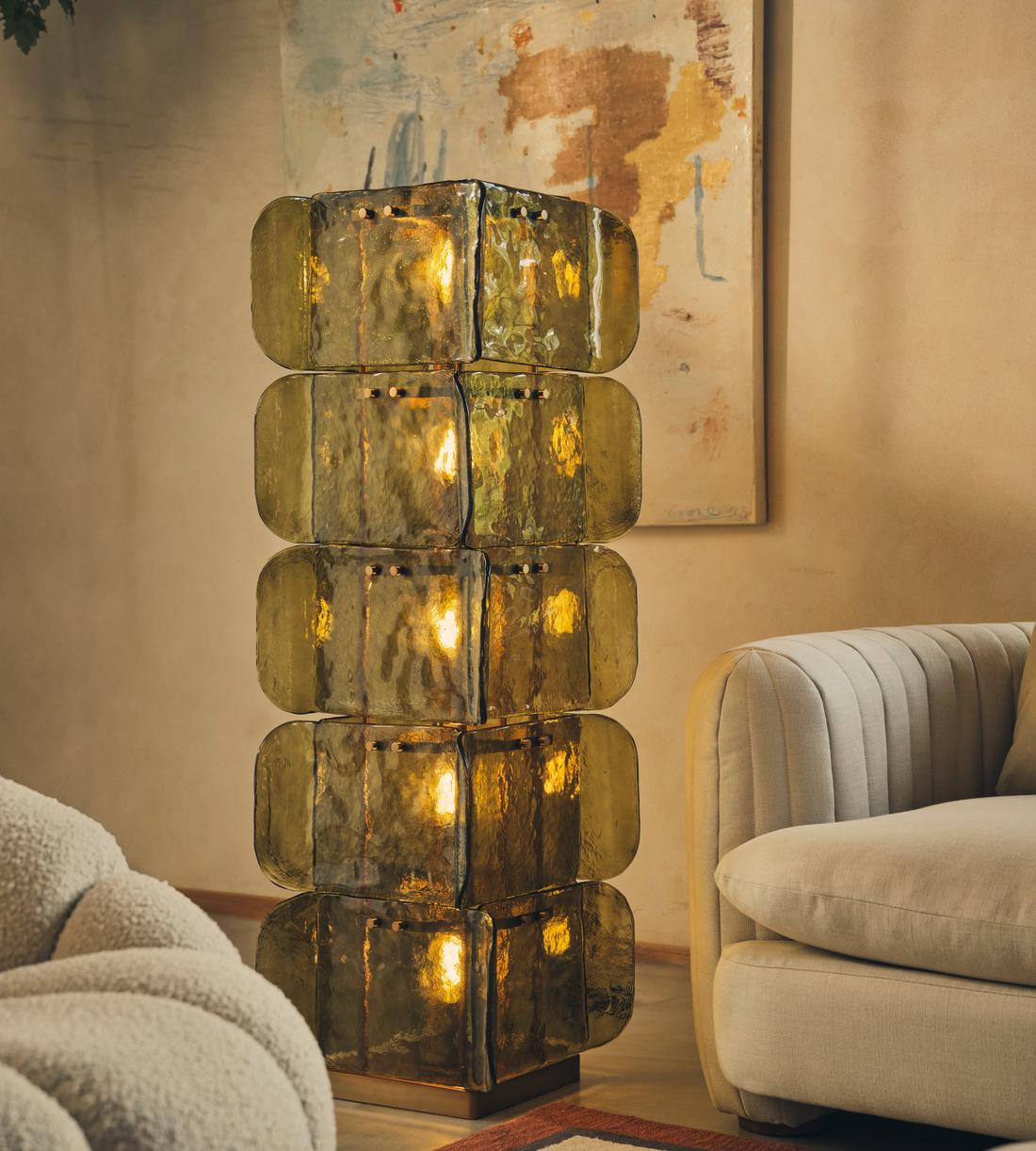 lush-glass-tower-floor-lamp-anzaz-Green & Gold-3