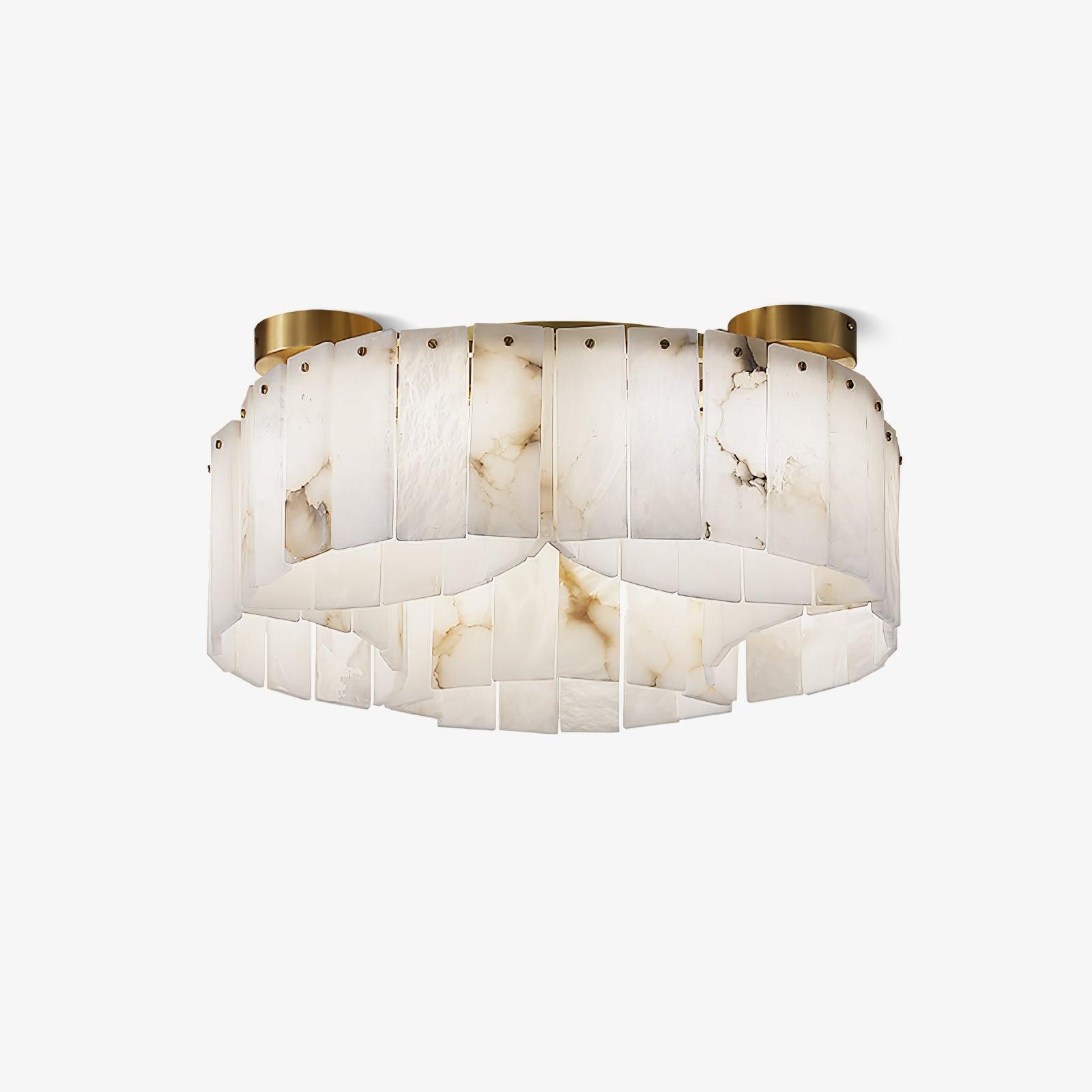 luxe-alabaster-brass-ceiling-lamp-anzaz-Brass & White-1