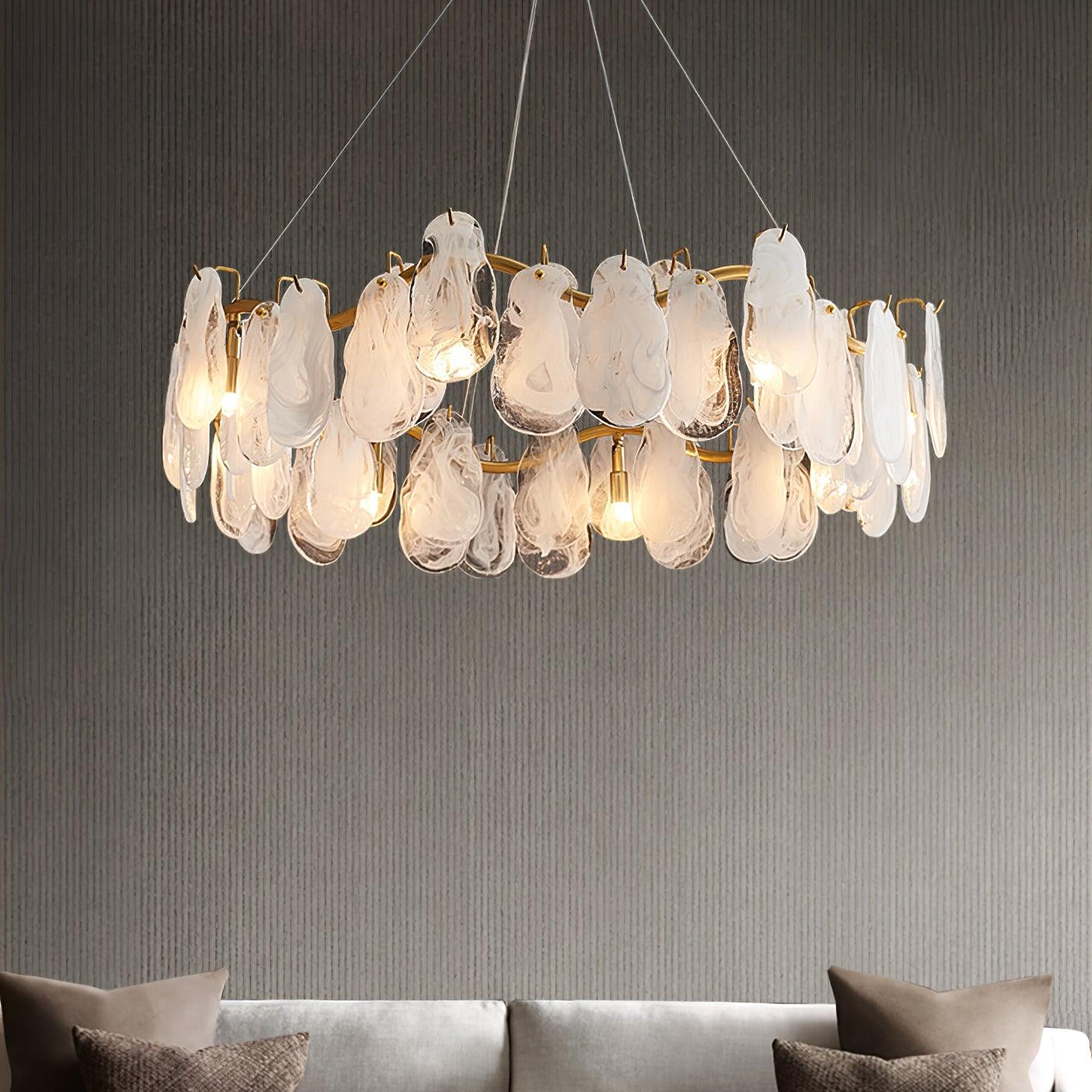 mahina-cloud-chandelier-anzaz-Gold & White Glass-2