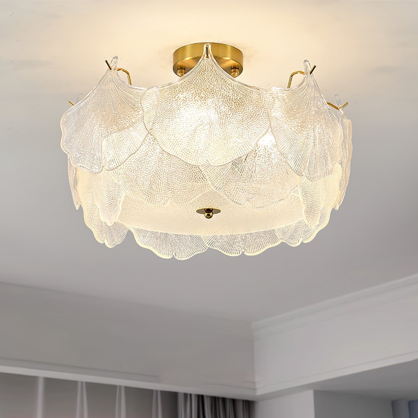 maple-leaf-cluster-ceiling-light-anzaz-Gold & White-2