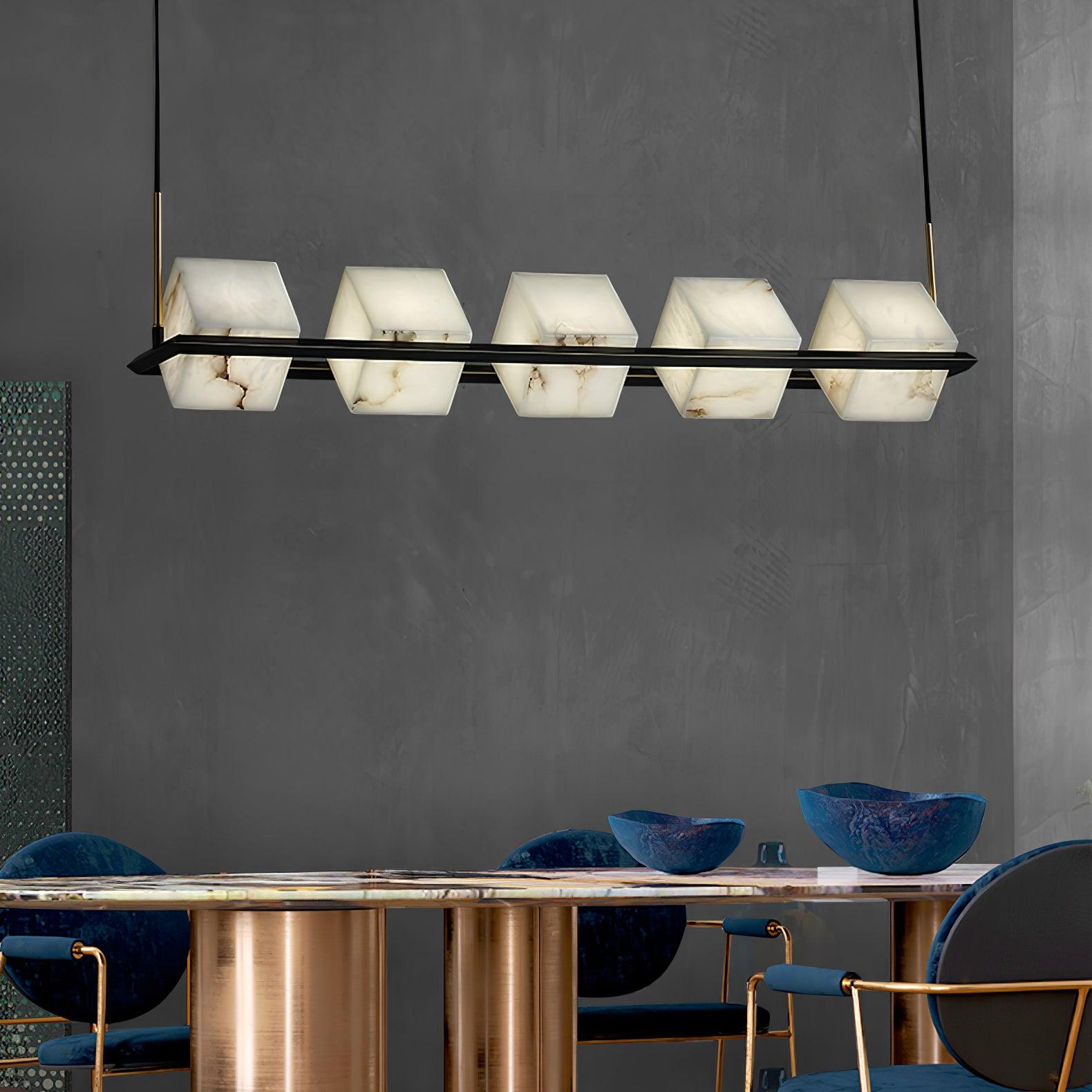 alabaster-square-box-chandelier-anzaz-Brass & Black & White-5