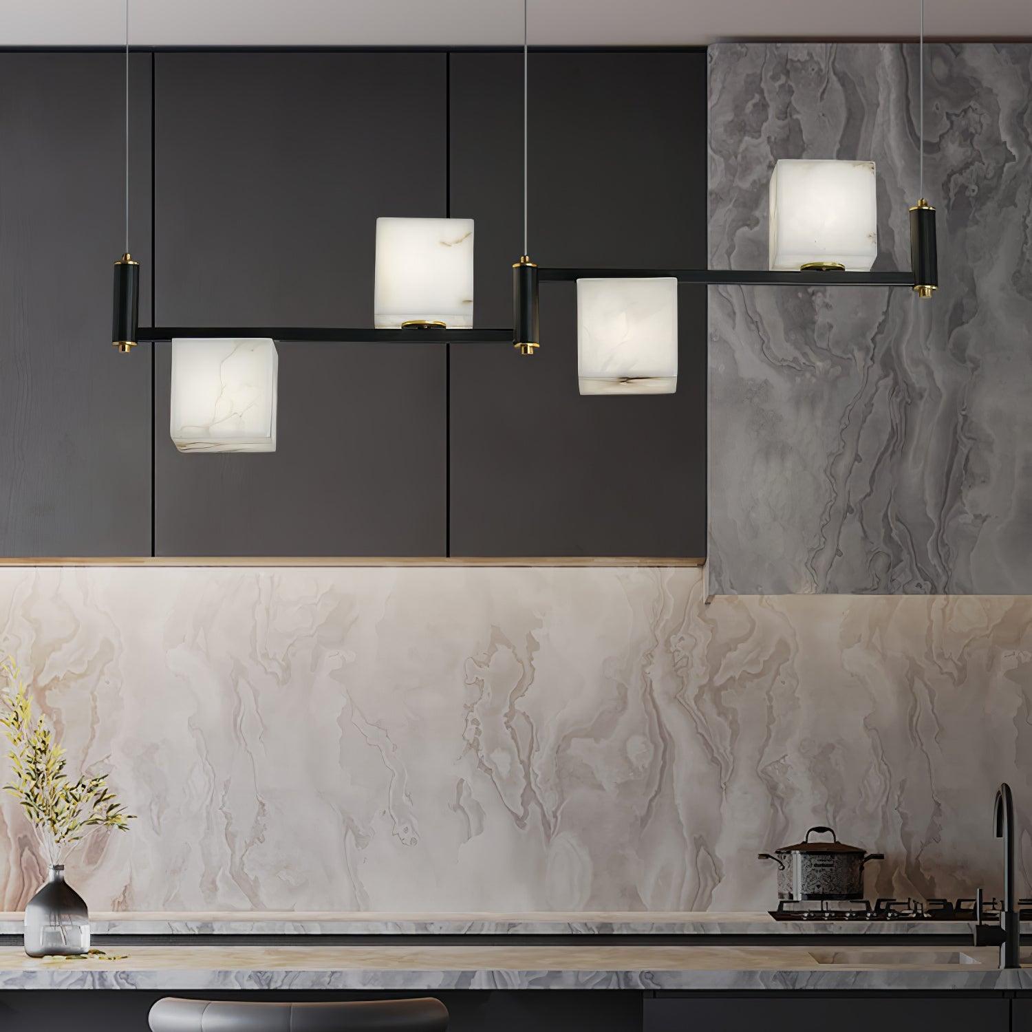 alabaster-square-box-chandelier-anzaz-Brass & Black & White-4