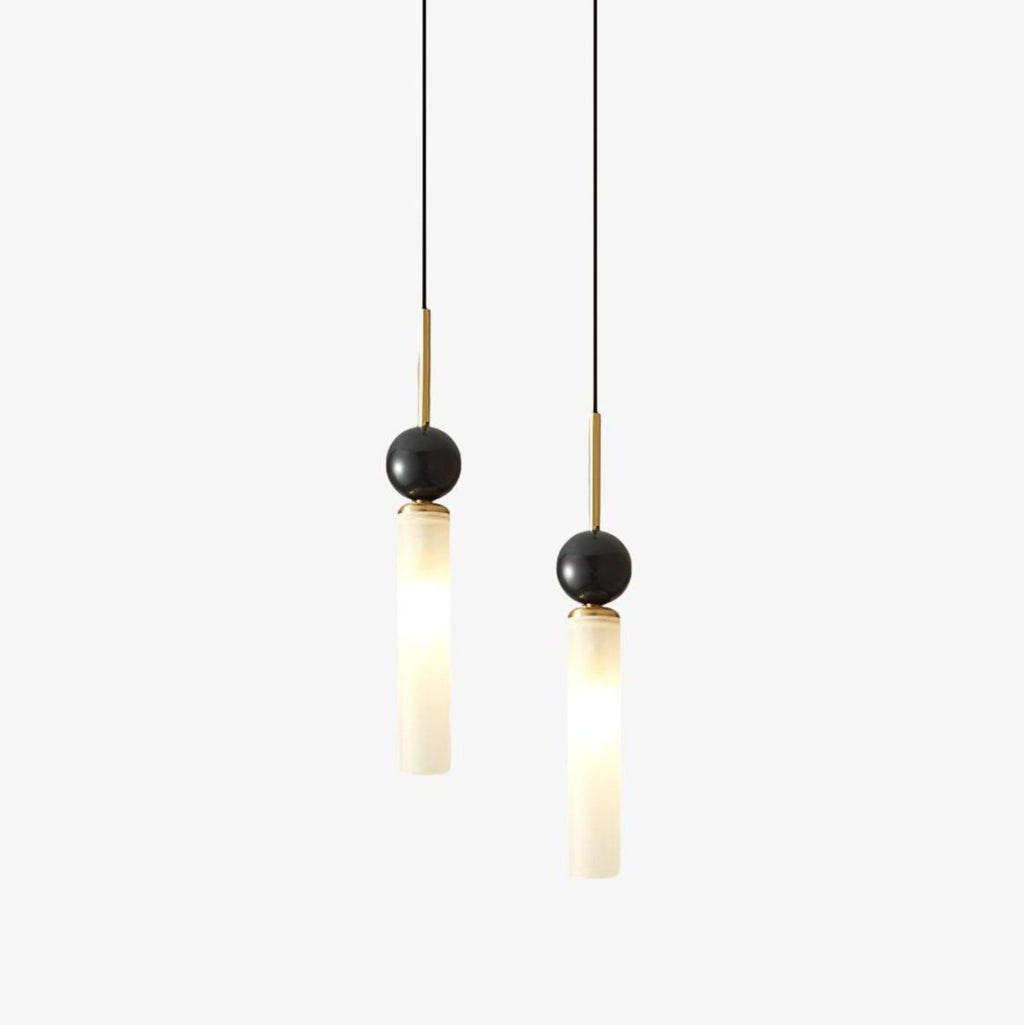 marble-vertical-pendant-lamp-anzaz-Brass & Black marble ball-1