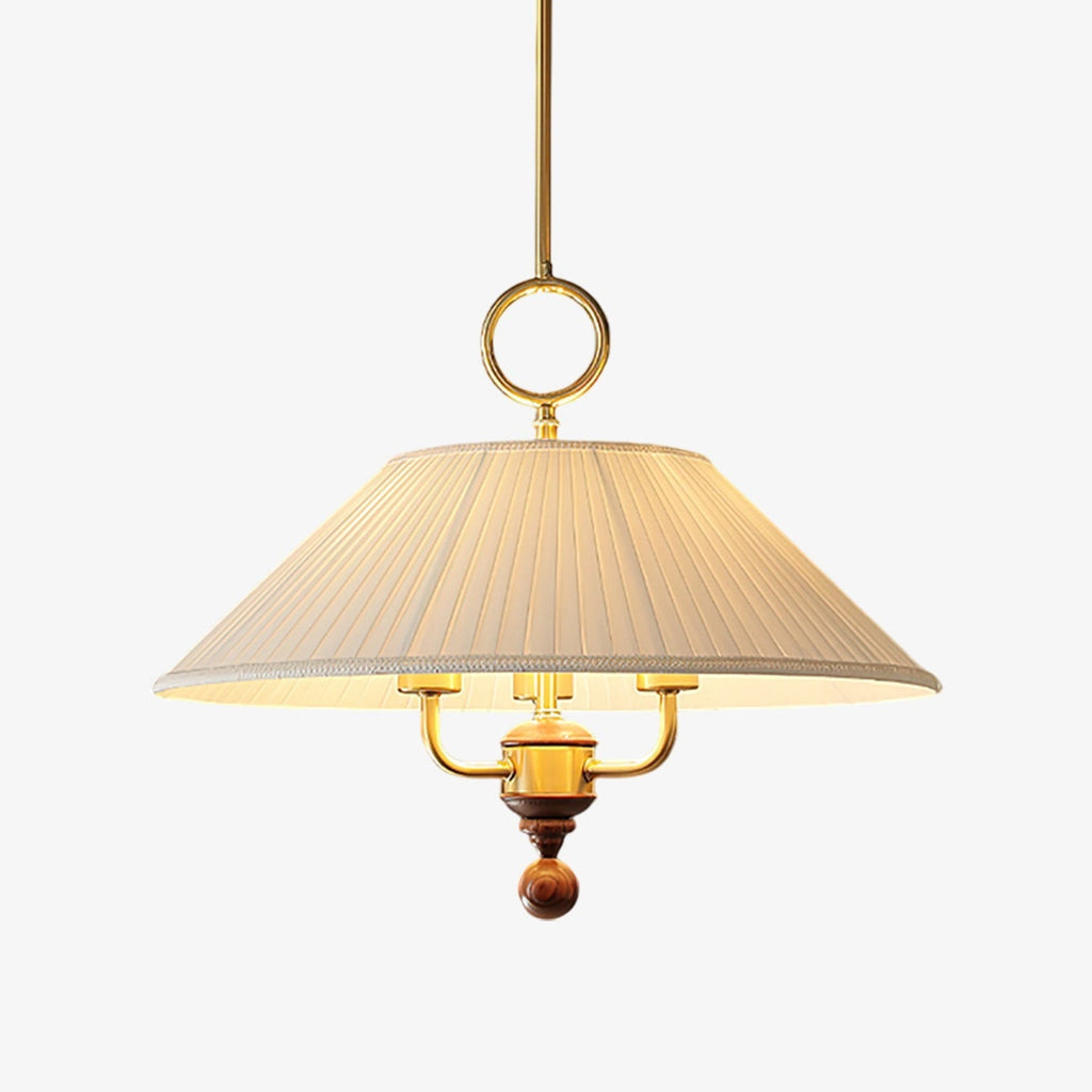 marcellia-pleated-pendant-light-anzaz-Gold & White-1