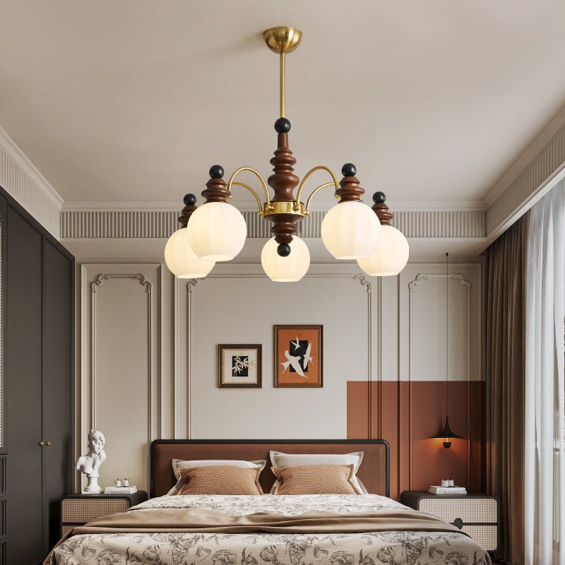 marcellin-chandelier-anzaz-Chrome & Walnut Color & White-5