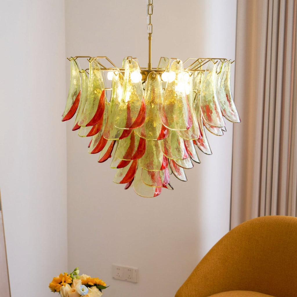 emerald-flame-murano-glass-chandelier-anzaz-Green & Nickel-2