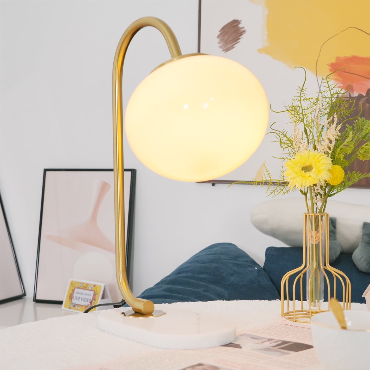 marshmallow-table-lamp-anzaz-Gold & Pink-3