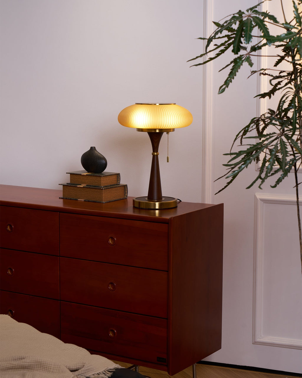 matsutake-table-lamp-anzaz-Walnut Color & Gold & White glass-6