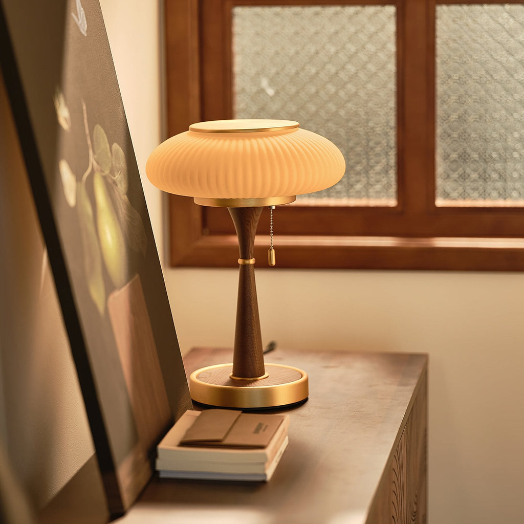 matsutake-table-lamp-anzaz-Walnut Color & Gold & Amber glass-2
