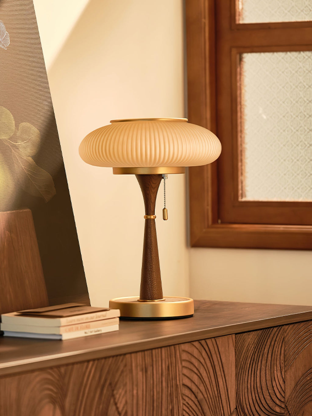 matsutake-table-lamp-anzaz-Black & Nickel & White glass-14